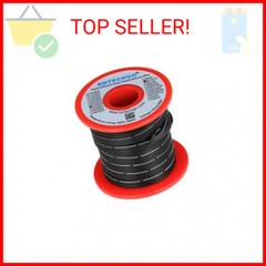BNTECHGO 24 Gauge Silicone Ribbon Cable Flexible 4P Black 25 ft Flat Cable 24 AW