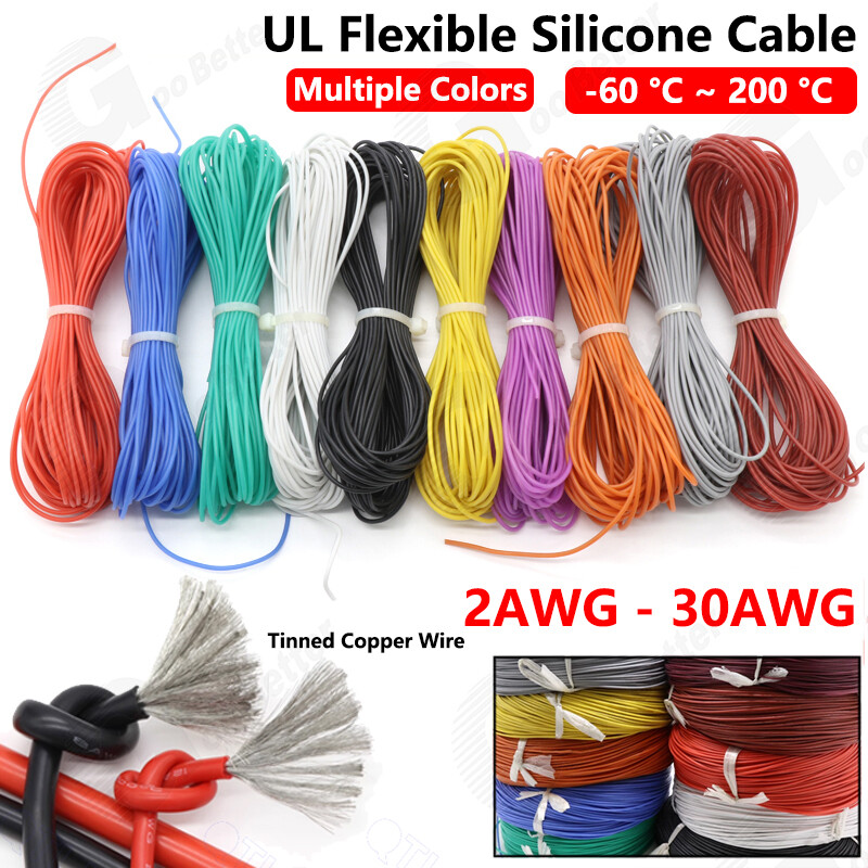 Flexible Silicone Cable Wire 2AWG – 30AWG High Temp 0.08mm Tinned Copper Wire UL