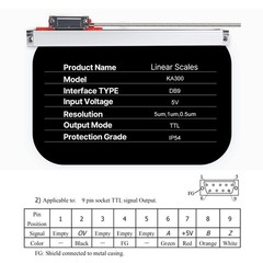 LCD Digital Readout DRO Linear Kit Glass Scales Encodor for 9×42 Bridgeport Mill