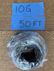 10G THHN THWN MTW Copper Wire 600V VW-1 Oil and Gas Resistant II Black 50 Feet
