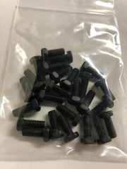 Lot of 25 Black Coated Hex Head Cap Steel Screws 10 x 32 x 1/2″ a 5/16 Hex Head