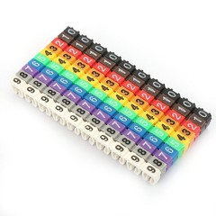 100Pcs Cable Marker Set Durable Easy-to-Use For Color-Coding Cables