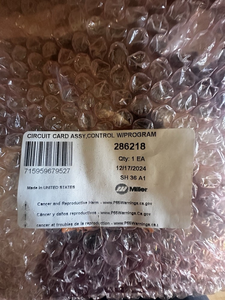 Miller Circuit Card Assembly – 286218 – Control W/ Program. [unused] QTY 5