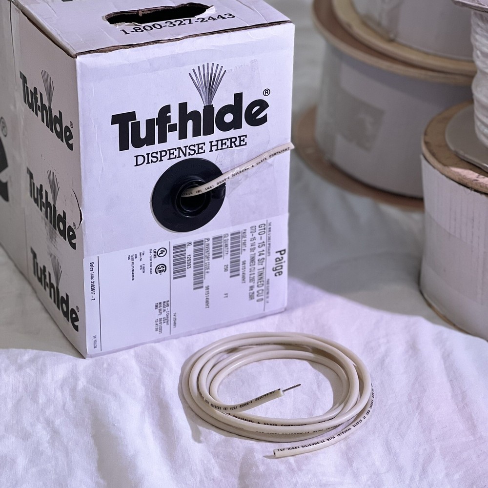 GTO15 Paige 981514 White 100 feet High Voltage NEON Sign Wire Insulated Cable