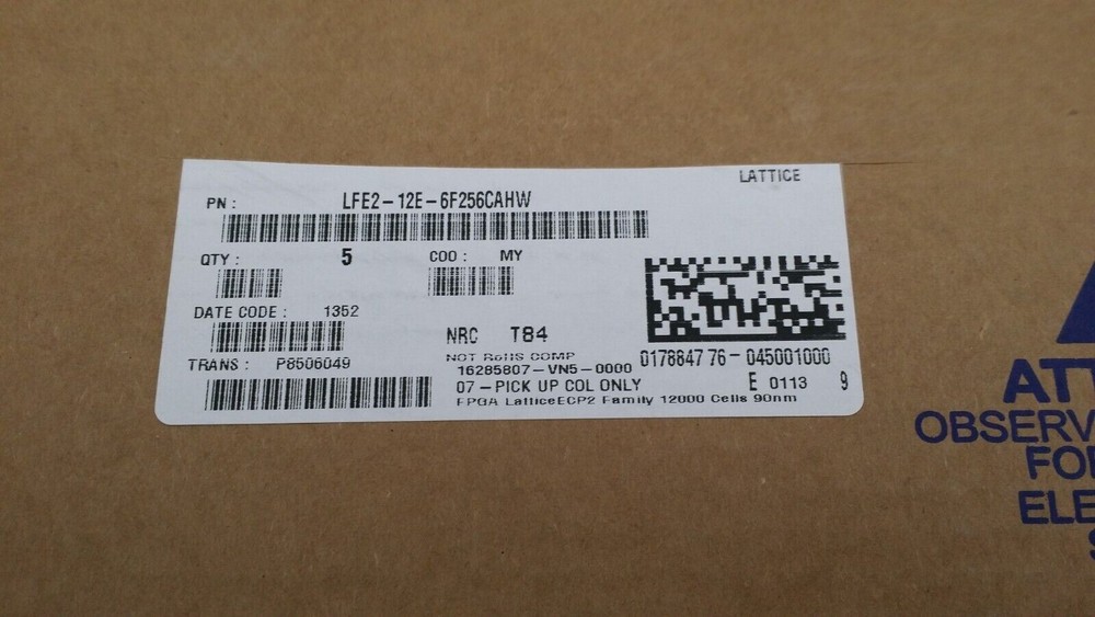 (1PC) LFE2-12E-6F256CAHW Lattice (FPGA) IC 193 226304 12000