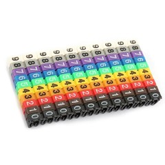 100Pcs Cable Marker Set Durable Easy-to-Use For Color-Coding Cables