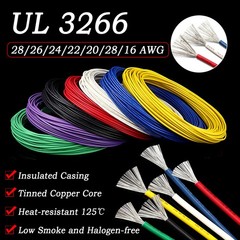 UL3266 Flexible Cable Wire Tinned Copper Core PE Insulated Shell 28AWG to 16 AWG