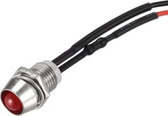 LED Signal Indicator Lights 24 Volt AC DC 8mm Panel Mount Me Voltage: 24 Volts