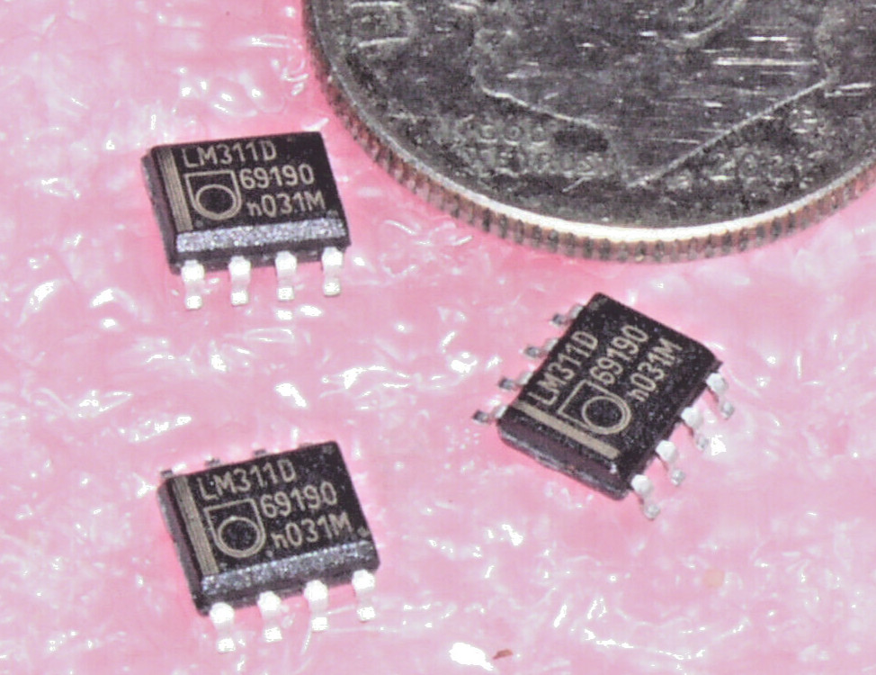 3 LM311 SINGLE FAST VOLTAGE COMPARATOR ±18V/36V SOIC 8-PIN 50MA SMT SMD USA