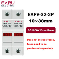 1P 2P Parallel Din Rail DC Fuse Holder 10*38Mm High Voltage Solar PV 1000V Base