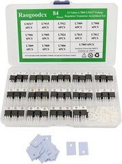 84Pcs 14 Value L7805-LM317 Voltage Regulator Transistor Assortment