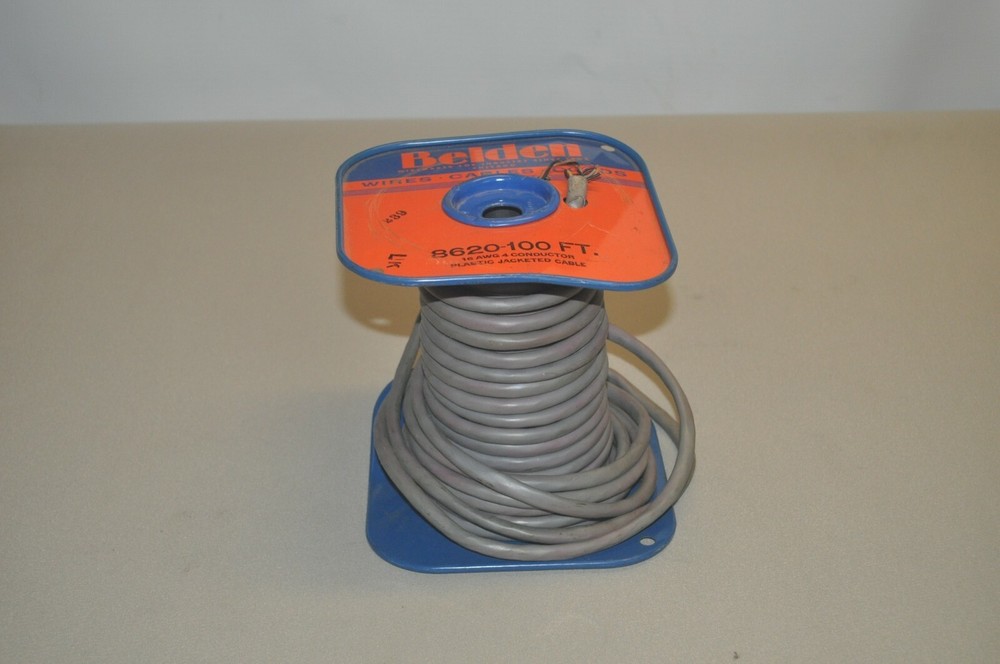50FT Belden 8620 4 Conductor 16 Gauge Unshielded Cable 25 Foot Length 4C 16AWG