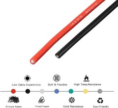 14 Gauge Silicone Wire Spool Red and Black Each 20Ft 2 Separate Wires Flexible 1