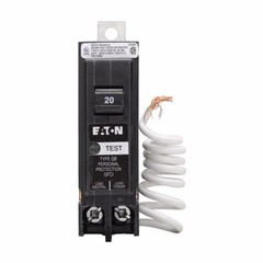 NIB – Eaton – QB1020GF – Ground Fault Circuit Breaker, 20 Amp, 10 Kaic