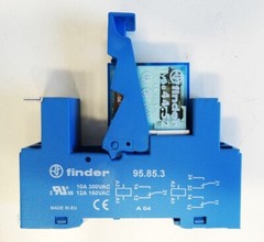 Finder 44.52 6A 250V Relay & Finder 95.85.3 Relay Socket Pack of 5 -used-