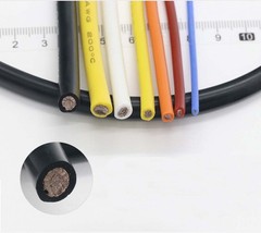 Silicone Stranded Flexible Cable Wire 10-20AWG Gauge 0.08mm Tinned Copper Wires