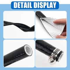 5ft Heat Resistant 3/8″ ID Fuel Line Heat Shield Sleeve with Wire Heats Shield