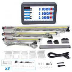2/3 Axis DRO Digital Readout Touch Screen LCD Display + Linear Glass Scale Kit