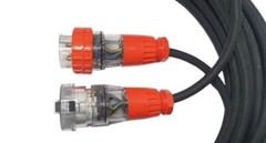 50 Amp 25m Extension Lead, 3 Phase, 4 pin, 415V 50A 25mt Cable 10mm² Rubber 3Ph