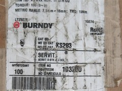 Burndy KS203 , Split Bolt Connector , Run/Tap , #8 AWG Str-#4 AWG Sol (PK 5)