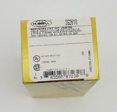 IG2610 HUBBELL, RECEPTACLE TWIST-LOCK, 2POLE, FLUSH MOUNT, SCREW TERMINALS