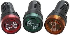 AD16-22SM-RGY110V 22mm Buzzer 110V 120V LED Indicator Light Flash Alarm Beep
