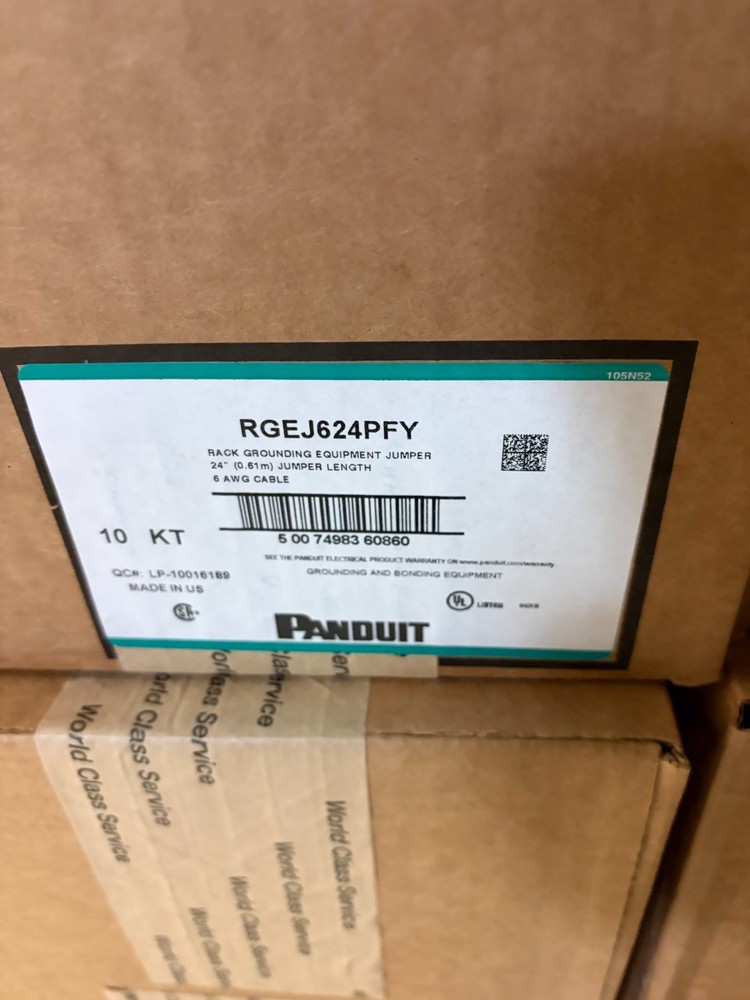 Panduit #6 AWG (16mm²) RGEJ624PFY Equipment Bonding Jumper Kit CDW PART: 108279