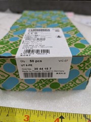 Phoenix Contact UT 6-PE Ground Terminal Block Green Yellow 41A 3044157 Box of 50
