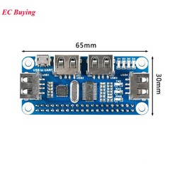 Raspberry Pi Zero/Zero W/Zero WH USB HUB HAT Board Module 4B/3B+/3A+/3B/2B/B+/A+