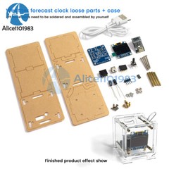 ESP8266 DIY Electronic Kit OLED Mini Clock + Shell For DIY Soldering Practice