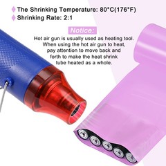 Battery Wrap 43mm Flat 8ft Heat Shrink Tube Wraps Pink