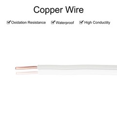 150 Feet Electrical Wire Insulated Solid Copper 14AWG Hook Up Wire Cable, White