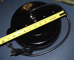 ALERT 20-FT REVERSE PLUG RETRACTABLE AC POWER CORD METAL CABLE REEL SIDE MOUNT