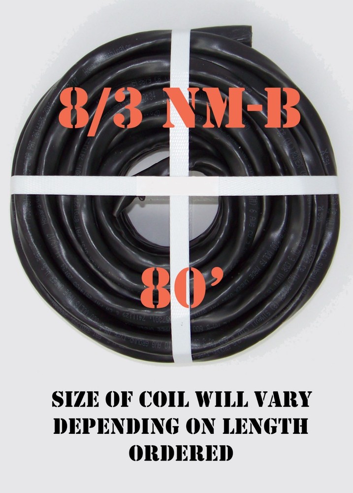 8/3 NM-B x 80′ Southwire “Romex®” Electrical Cable