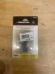 Monster 140558-00 4 Way Satellite Splitter, 2 Ghz, 5-2150 Mhz, Gold