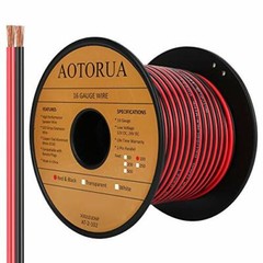 AOTORUA 100FT 16/2 Gauge Red Black Cable Hookup Electrical Wire, 16AWG 2