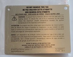 RAYCHEM NPLATE-SC-CIRCUIT-ID-TAG metal cable circuit identification tag heat ID