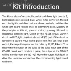 CD4017 + NE555 Flash Light DIY LED Electronic Kit Soldering Learning Project