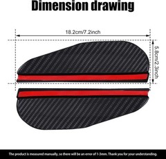 2Pcs Universal Side Mirror Rain Visors for Cars, Trucks & Color: Carbon fiber