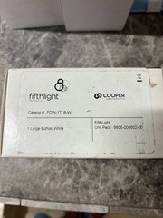 BRAND NEW COOPER LIGHTING FDW-1TLB-W LARGE BUTTON